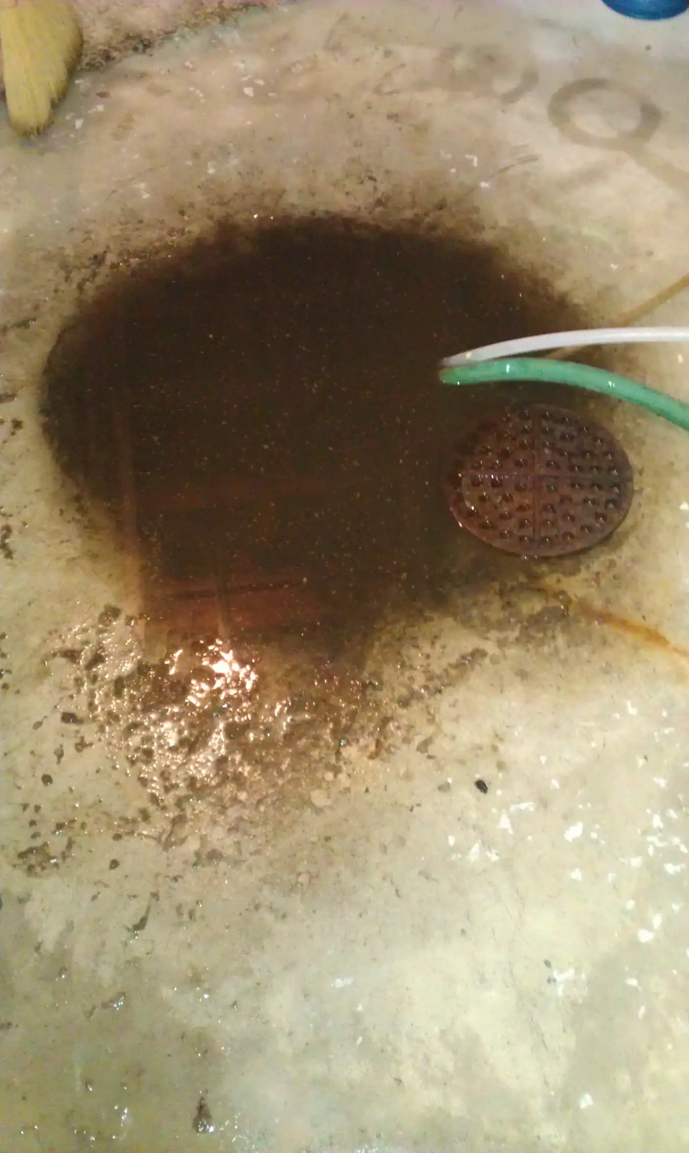 Basement floor drain backing up in Iowa
